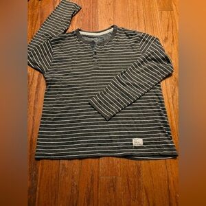 Adam Levine Collection Navy and White Henley GC